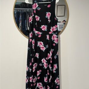 Floral Black Maxi Dress